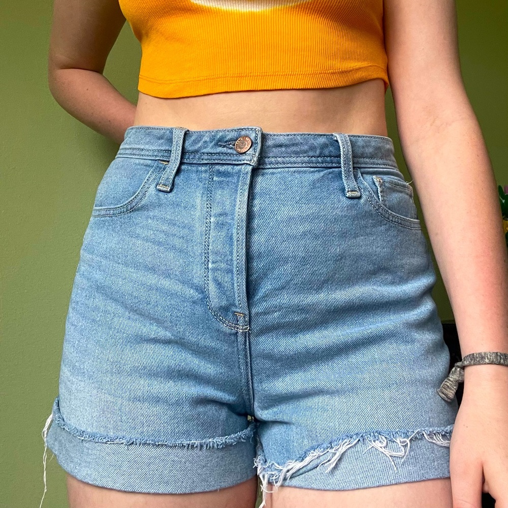 Light blue jean shorts!